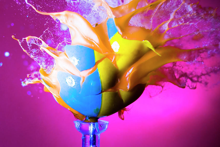 Paintball Blast Photograph by Colorful High Speed Photographs