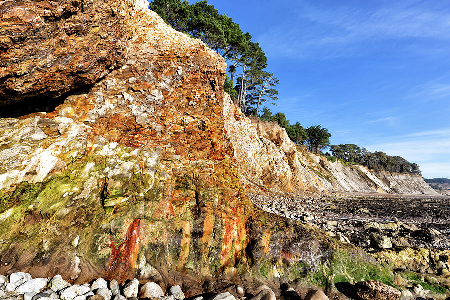 Painted Bluff At Ross Creek Beach Photograph