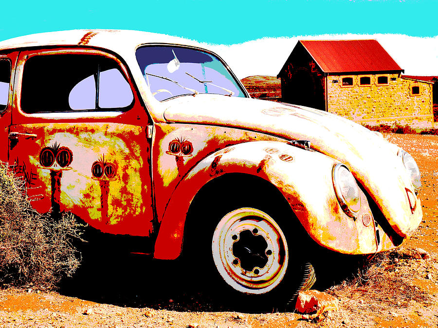 Painted Car - Outback Australia Photograph by Lexa Harpell