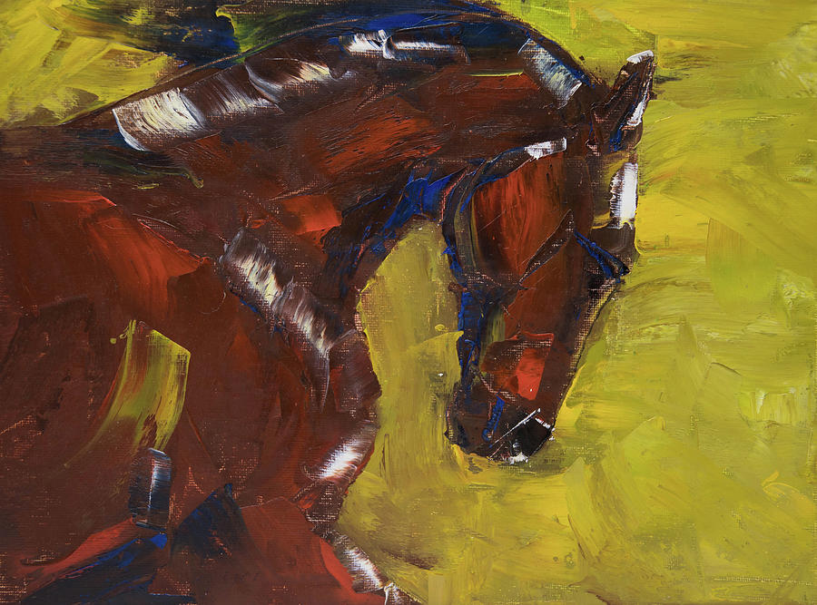 Horse Painting - Painted Determination by Jani Freimann