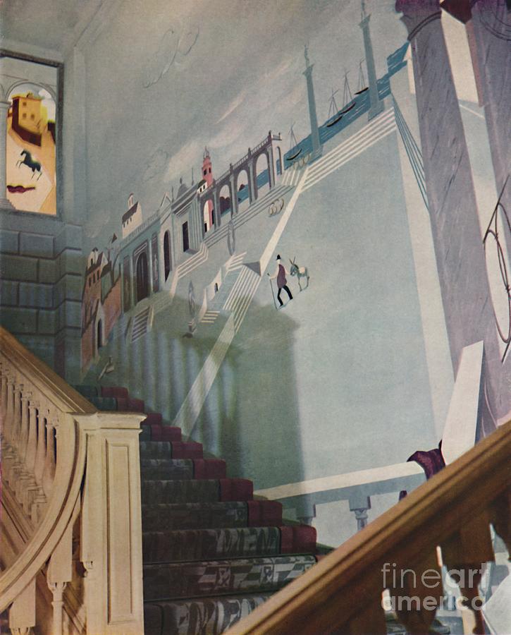 Painted Fresco For A Staircase Drawing by Print Collector Painted Fresco For A Staircase Drawing by Print Collector