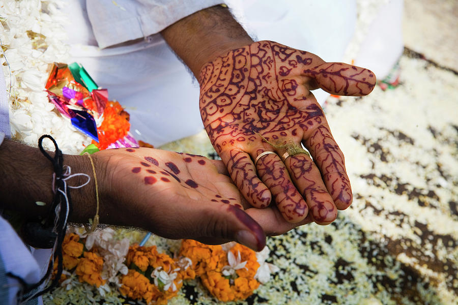 Painted Hands, India Digital Art by Huw Jones