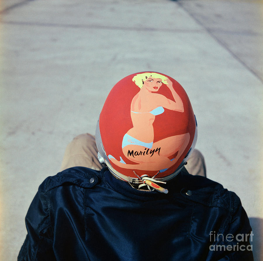 Painted Helmet Of Jet Pilot Photograph by Bettmann