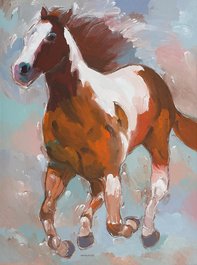 Horse Painting - Painted Horse #2 by Hooshang Khorasani