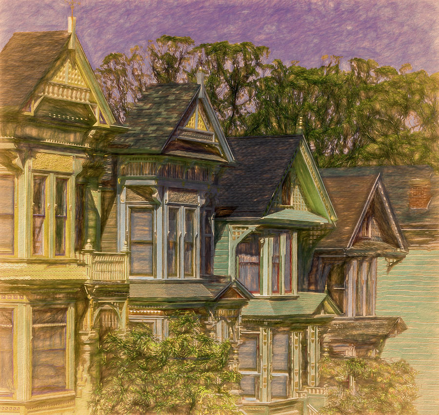Painted Ladies of San Francisco Photograph by Marcy Wielfaert