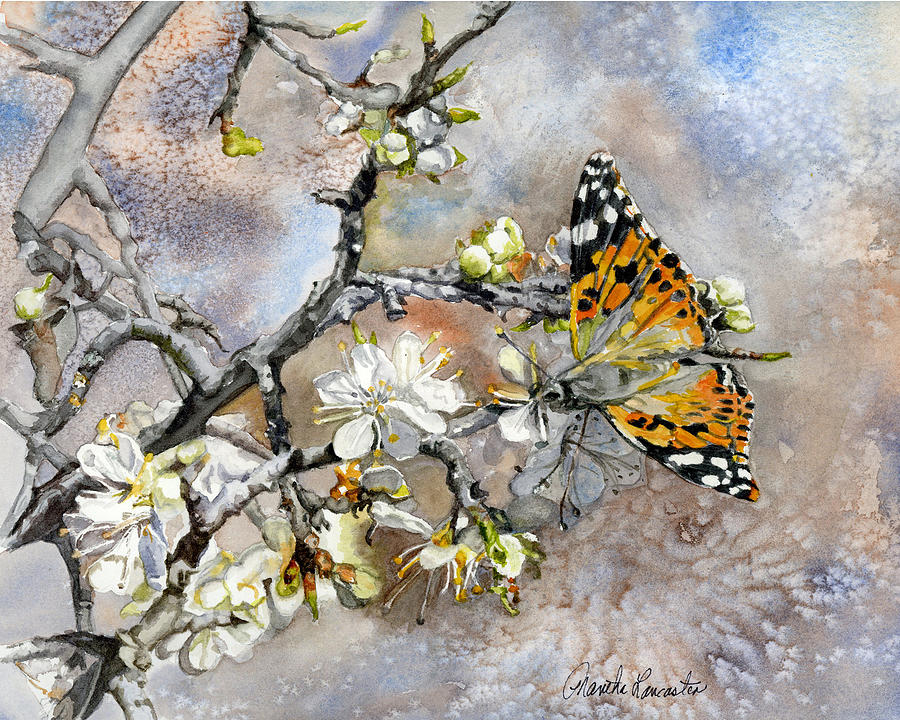 Painted Lady Painting by Martha Lancaster