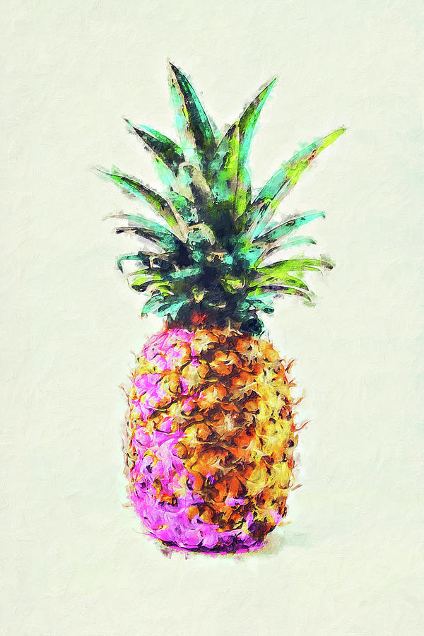 Summer Mixed Media - Painted Pineapple by Tammy Wetzel