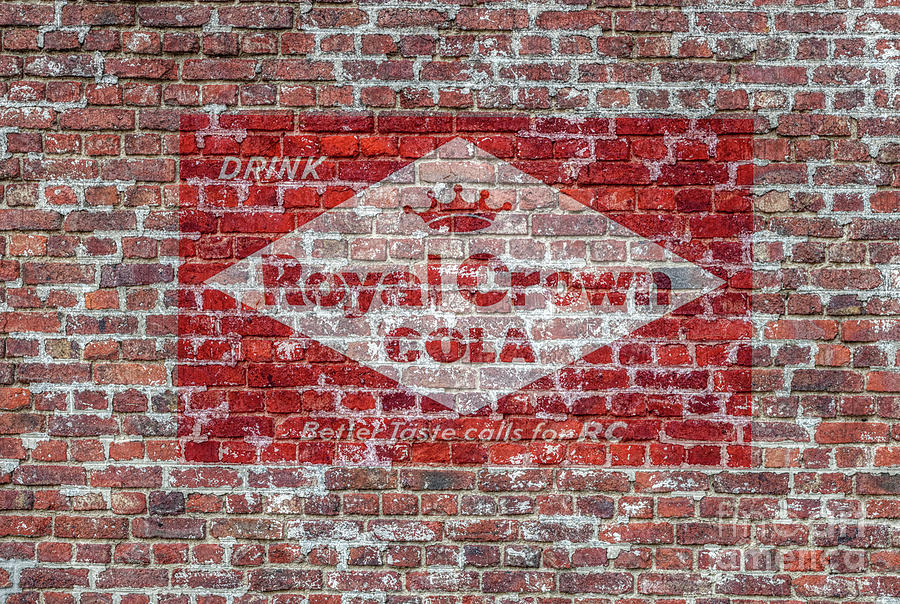 Painted Royal Crown Cola Sign on Brick Wall Digital Art by Randy Steele