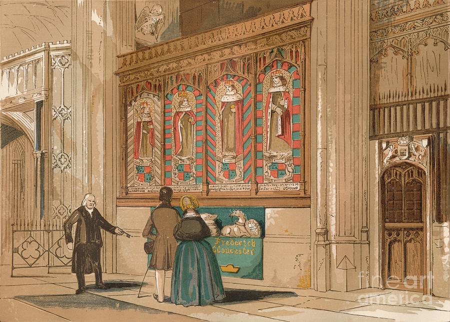 Painted Screen, St. Georges Chapel Drawing by Print Collector