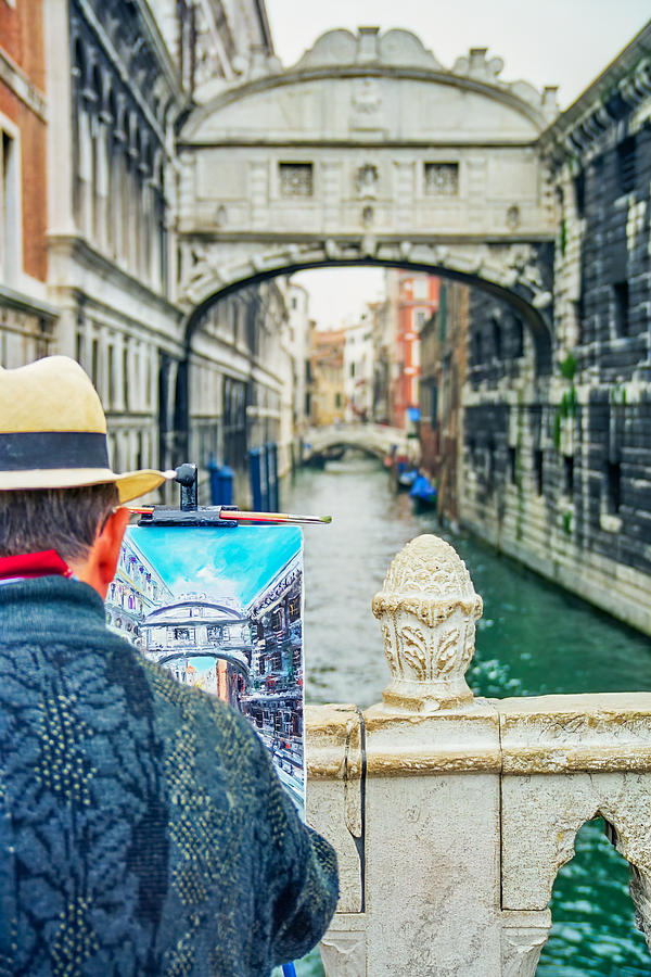 Painter And The Bridge Of Sighs Photograph by Ran Dembo