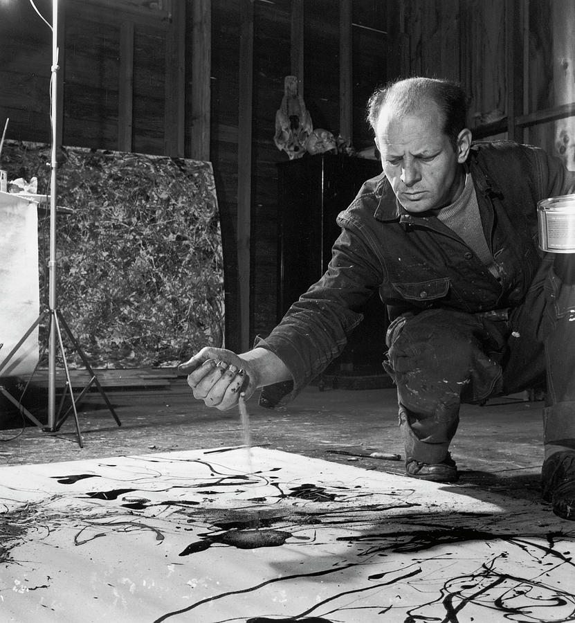 Painter Jackson Pollock Squatting On Photograph By Martha Holmes