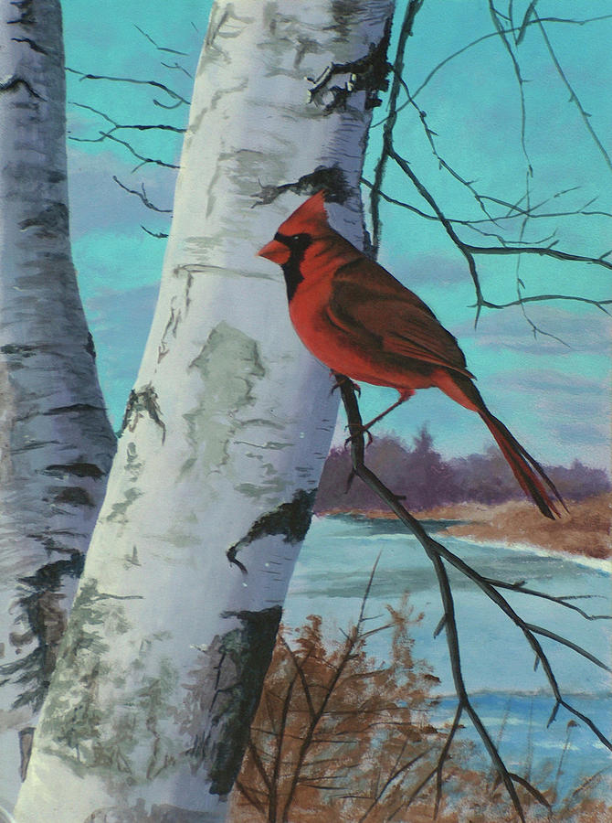 Cardinal Painting - Painting For Red Bird by Rusty Frentner Cardinal Painting - Painting For Red Bird by Rusty Frentner