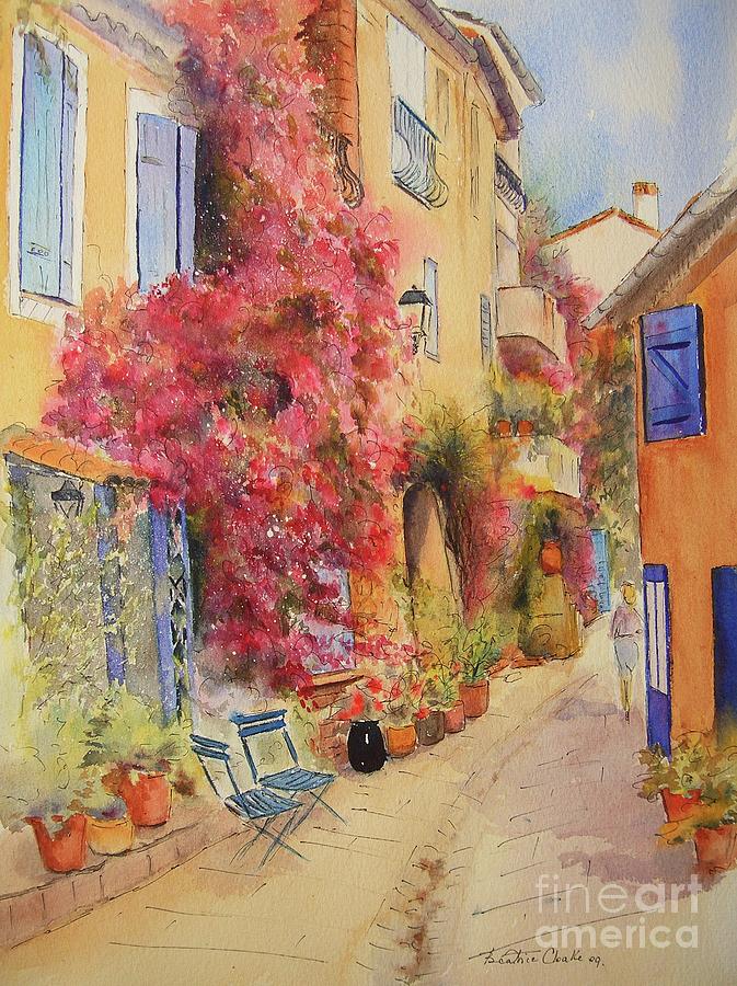 Painting of Grimauld Village France by Beatrice Cloake Painting of Grimauld Village France by Beatrice Cloake