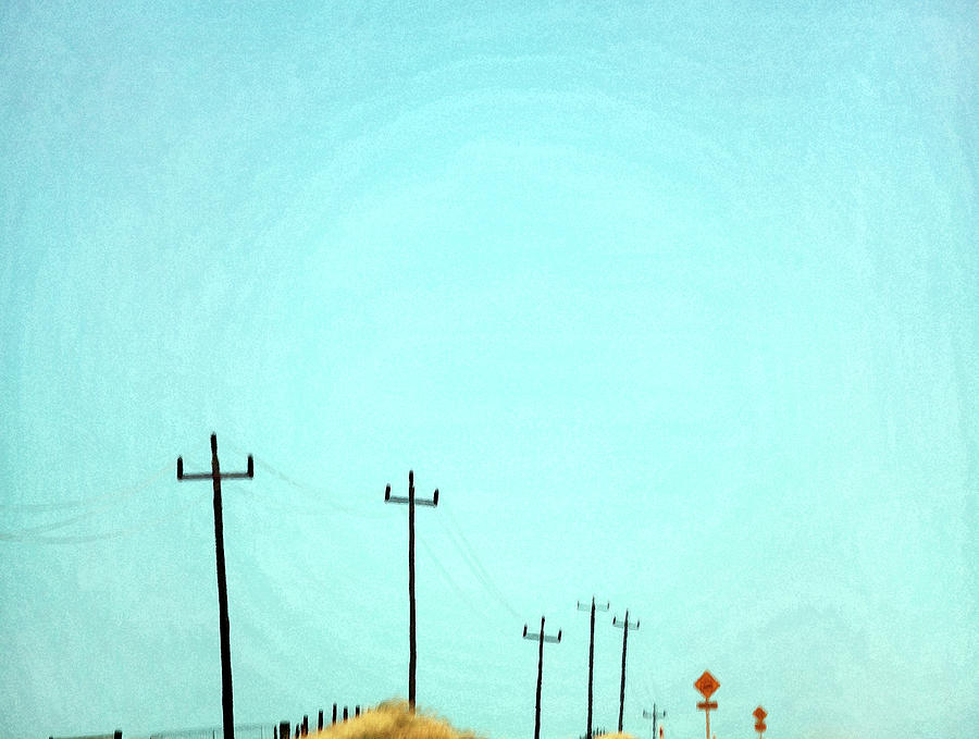 Painting Of Telegraph Poles Photograph by Virginia Star