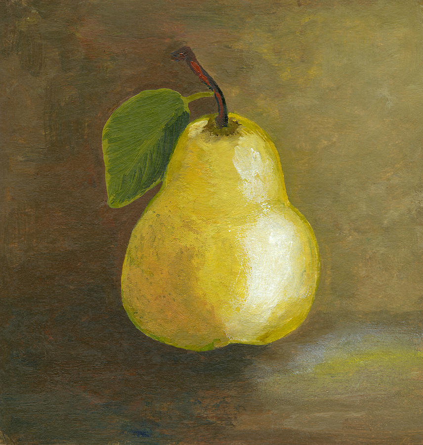 Painting Of Yellow Pear Digital Art by Mitza