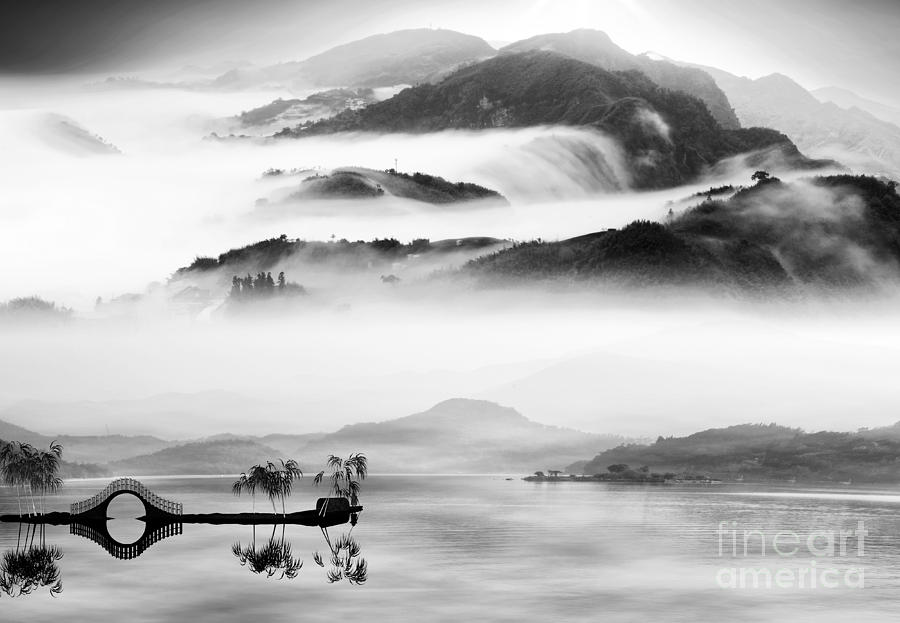 Country Photograph - Painting Style Of Chinese Landscape by Nh