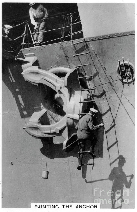 Painting The Anchor Of The Aircraft Photograph by Print Collector