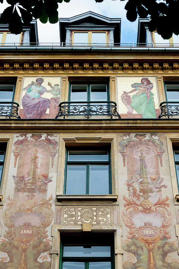Paintings On The Facade Of The Louis Photograph by Keith Levit / Design Pics Paintings On The Facade Of The Louis Photograph by Keith Levit / Design Pics
