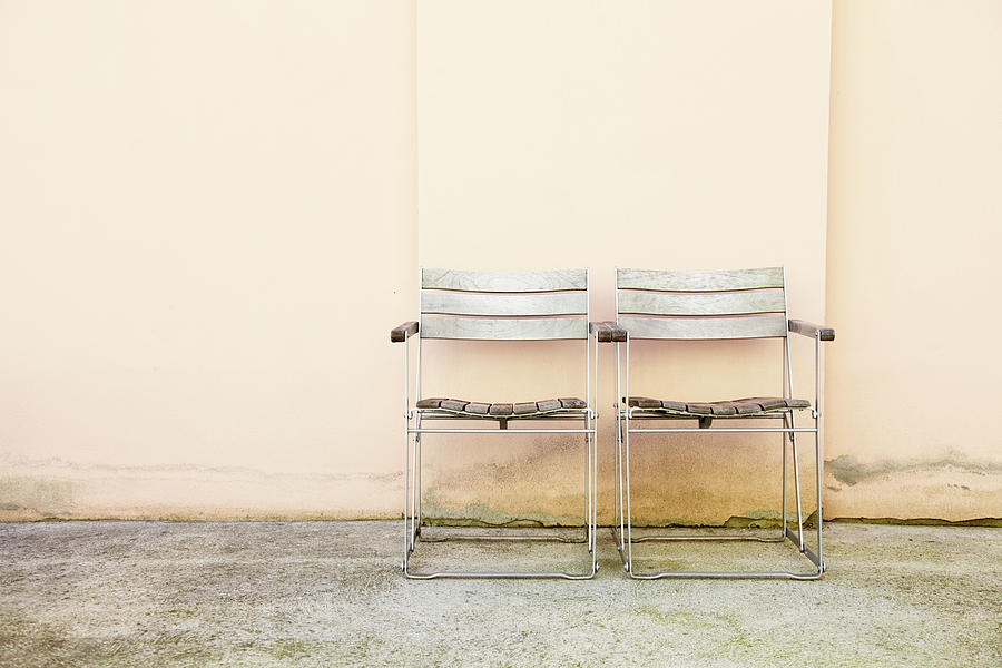 Pair Of Chairs In Weathered Concrete Photograph by Arturbo