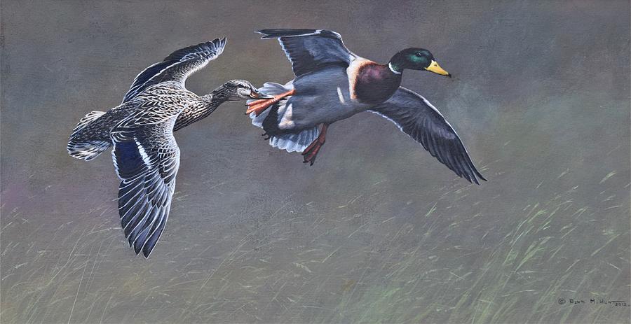 Pair Of Mallards Ducks Painting By Alan M Hunt Fine Art America
