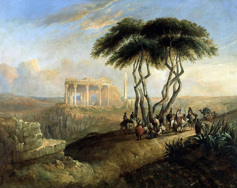 Paisaje oriental con ruinas clasicas, 1842, Oil on canvas, 78 x 96 cm. Painting by Jenaro Perez Villaamil -1807-1854- Paisaje oriental con ruinas clasicas, 1842, Oil on canvas, 78 x 96 cm. Painting by Jenaro Perez Villaamil -1807-1854-