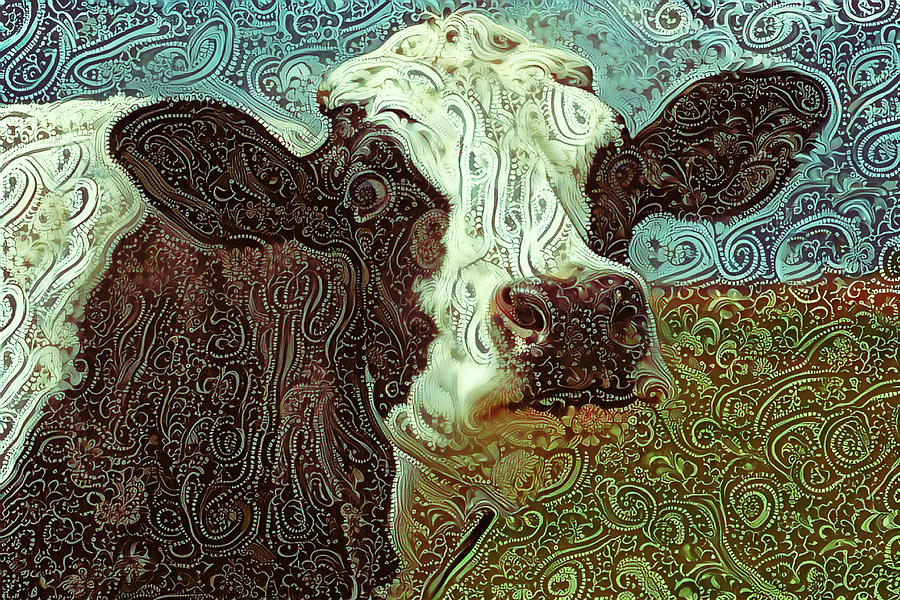 Paisley Cow at Pasture Photograph by Peggy Collins