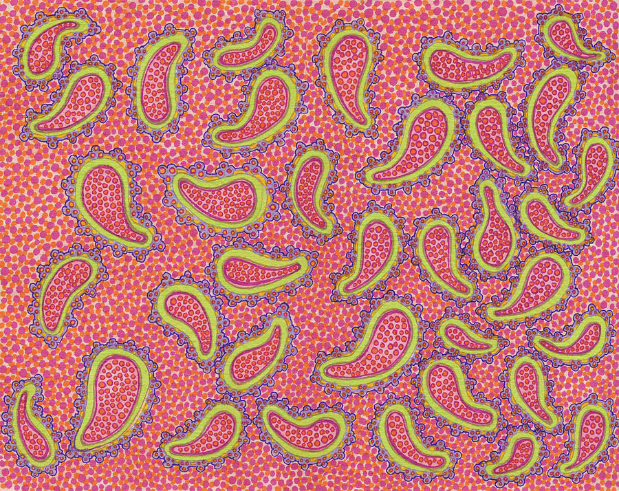 Pattern Painting - Paisley Stern by Andrea Strongwater