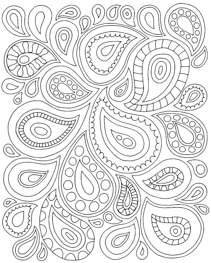Black And White Digital Art - Paisley Wind by Hello Angel
