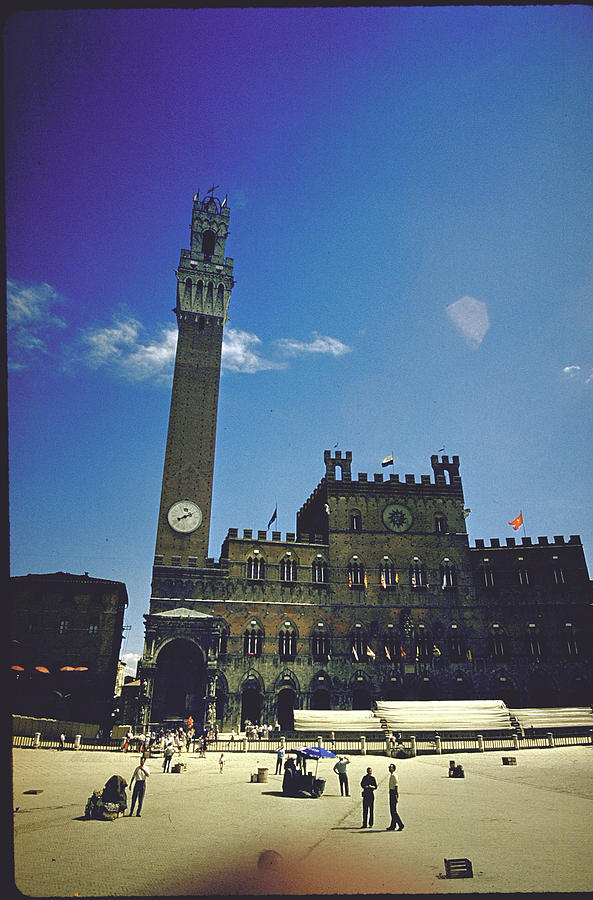 Palazzo Della Signoria W. Clock Tower In Photograph by Gjon Mili Palazzo Della Signoria W. Clock Tower In Photograph by Gjon Mili