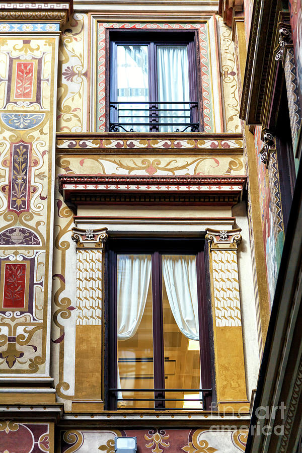 Palazzo Sciarra Colonna Carbognano Window Style in Rome Photograph by John Rizzuto