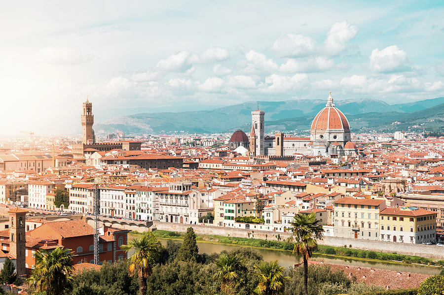 Palazzo Vecchio and Duomo Photograph by Erich Krummer | Pixels