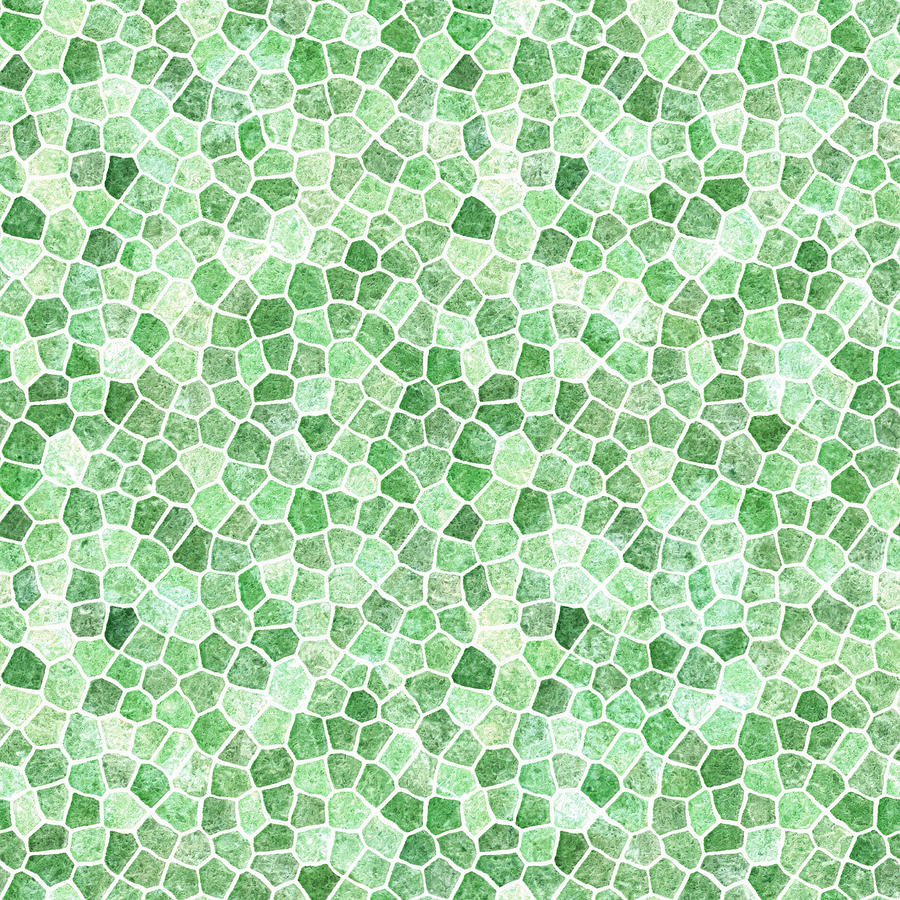 Pale Emerald and Pistachio Cobbled Patchwork by Taiche Acrylic Art Pale Emerald and Pistachio Cobbled Patchwork by Taiche Acrylic Art