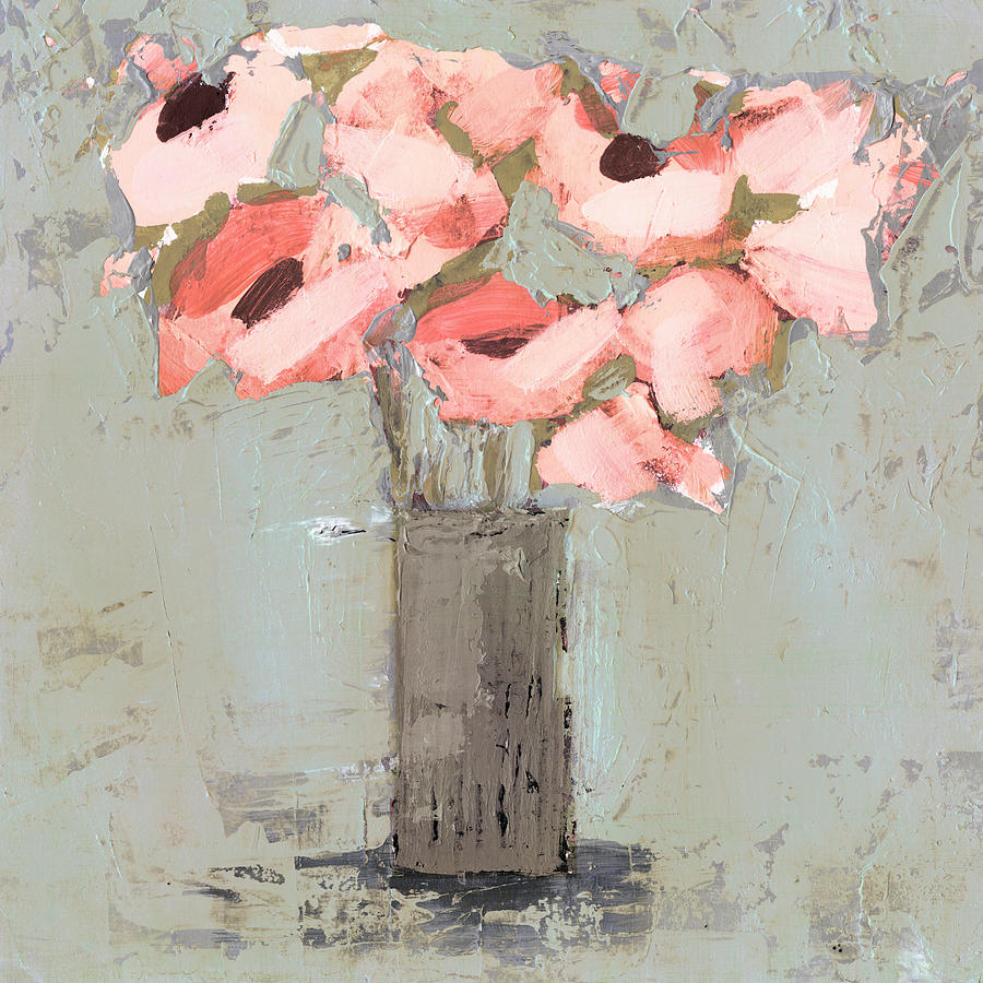 Pale Rustic Bouquet II Painting by Victoria Borges