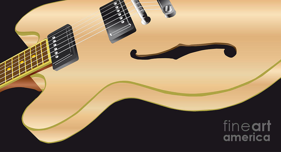 Pale Wood Electric Guitar Digital Art by Bigalbaloo Stock - Fine Art ...