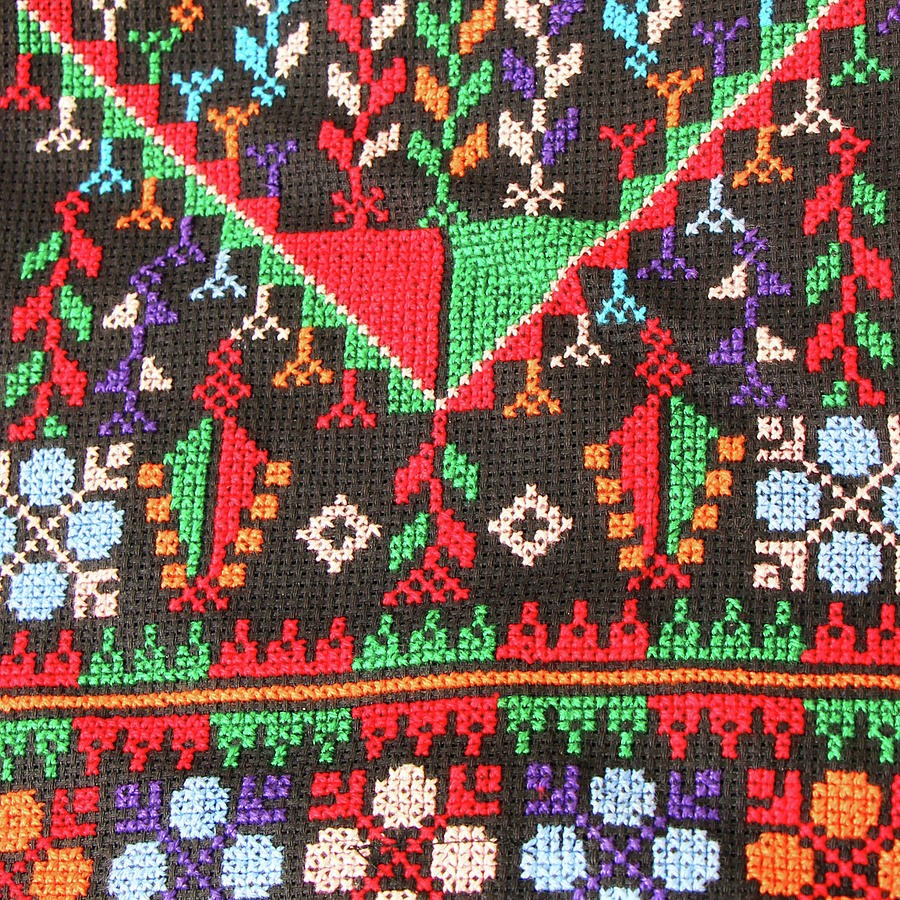 Palestinian Embroidery Colors Photograph by Munir Alawi