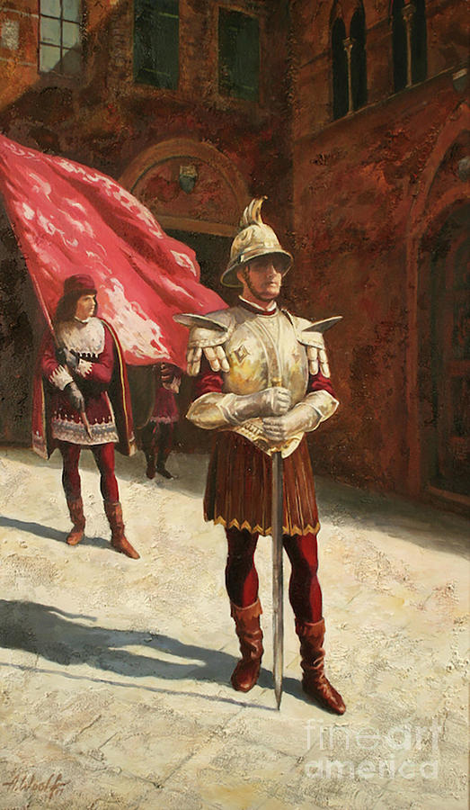 Palio Painting - Palio Procession  by Anatol Woolf