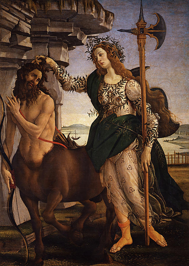 Sandro Botticelli Painting - Pallas and Centaur  by Sandro Botticelli