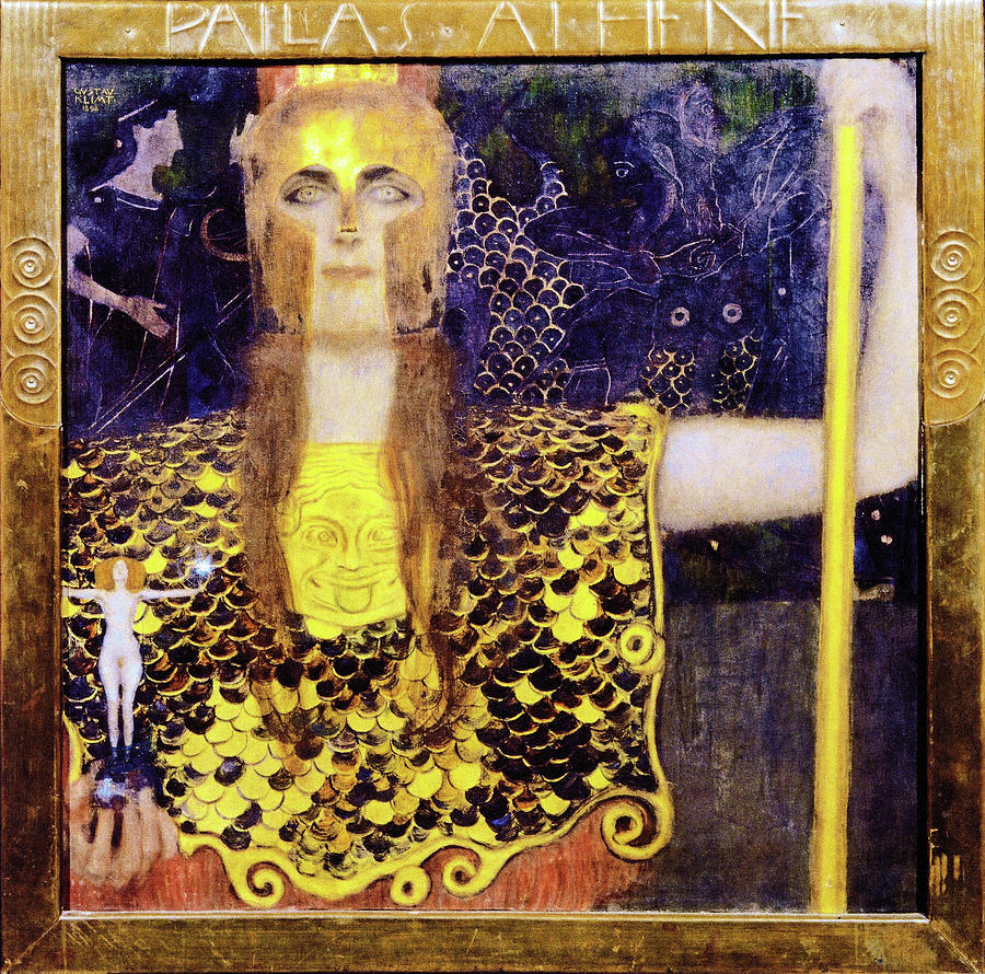 Pallas Athena Painting - Pallas Athena - Digital Remastered Edition by Gustav Klimt Pallas Athena Painting - Pallas Athena - Digital Remastered Edition by Gustav Klimt