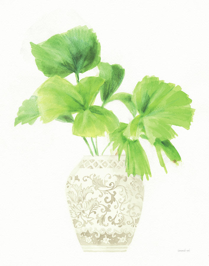 Beige Painting - Palm Chinoiserie Iv Cream by Danhui Nai Beige Painting - Palm Chinoiserie Iv Cream by Danhui Nai