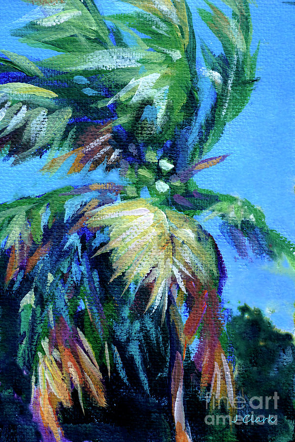 Palm Painting - Palm In The Breeze by John Clark Palm Painting - Palm In The Breeze by John Clark