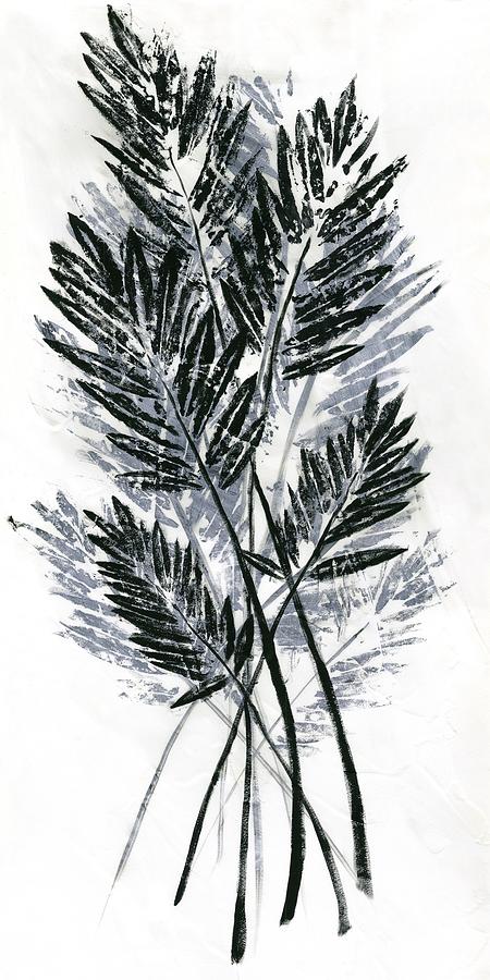 Black And White Painting - Palm Leaf Fresco I by Vision Studio