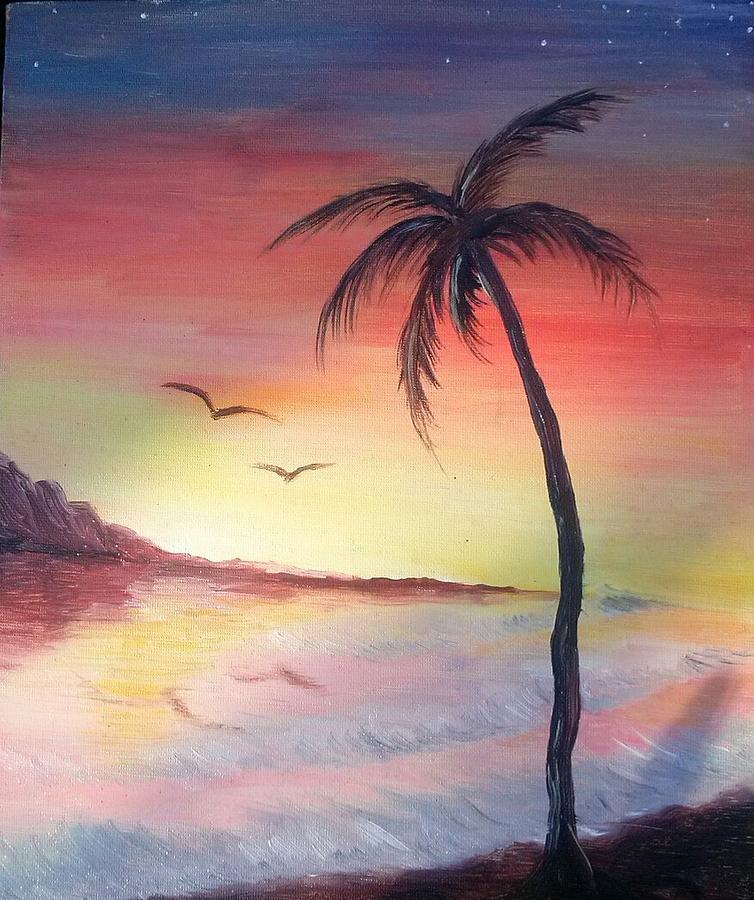 Palm Painting by Polina Kozlova - Fine Art America