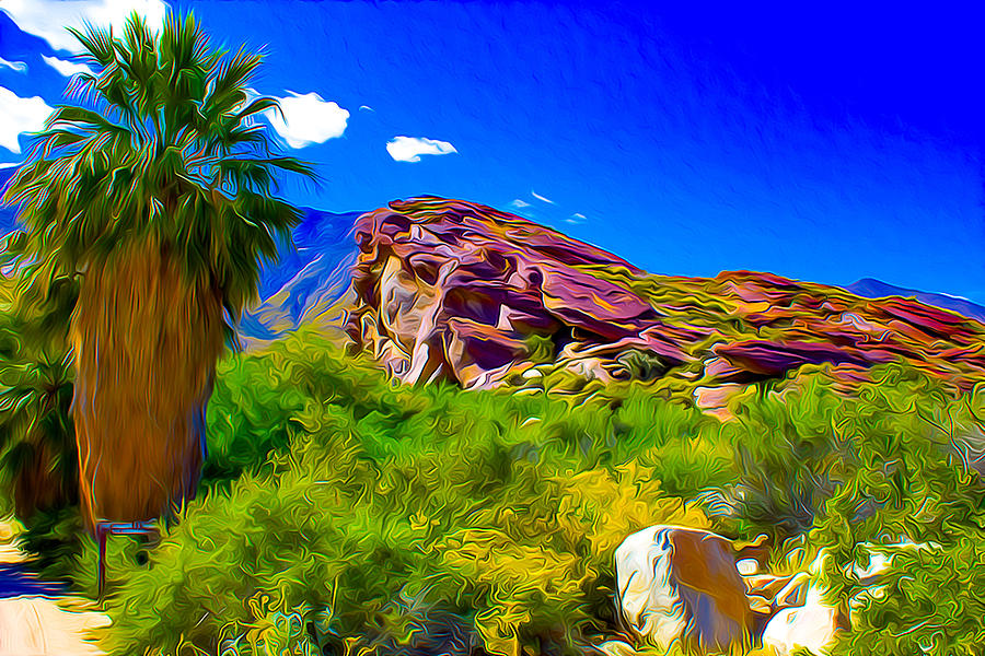 Palm Springs Indian Canyon Palm Tree Digital Art by Joseph Stock - Fine ...