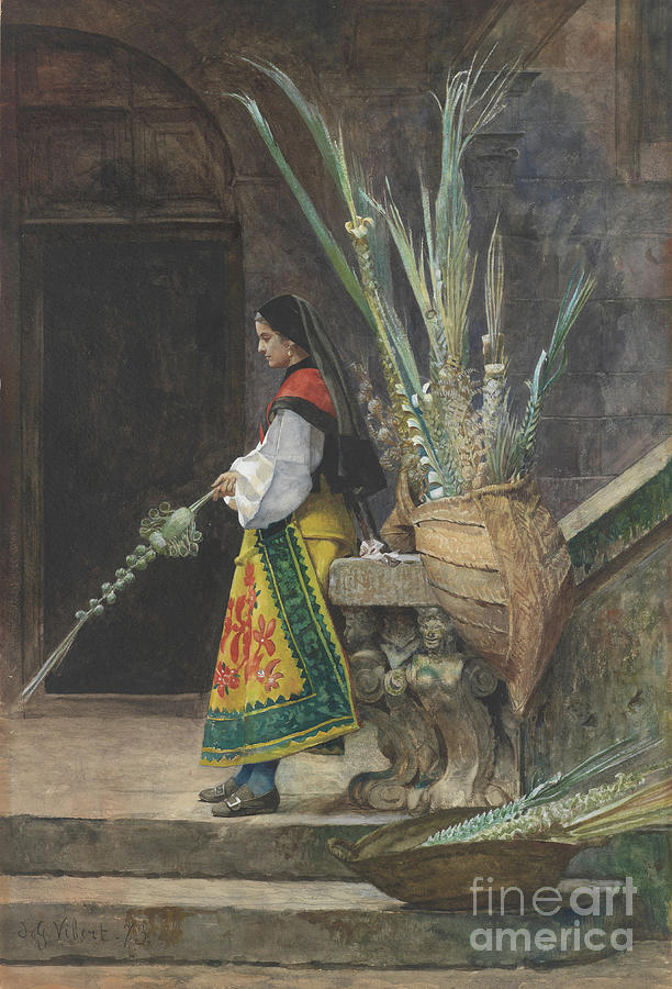 Palm Sunday In Spain Drawing by Heritage Images Palm Sunday In Spain Drawing by Heritage Images