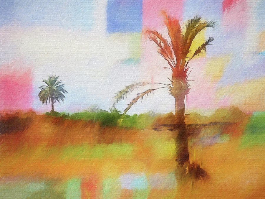 Palm-trees Impression Painting by Lutz Baar