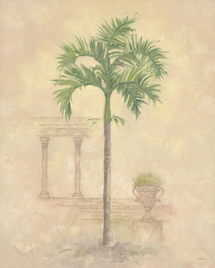 Palm With Architecture 1 Painting by Debra Lake