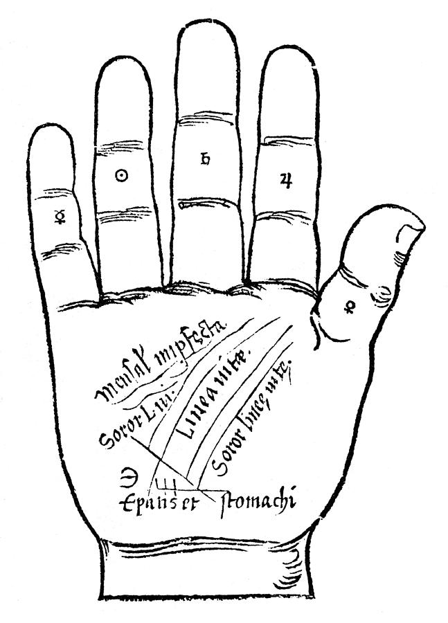 Palmistry, Indagine Palm Lines, 16th Photograph by Science Source ...