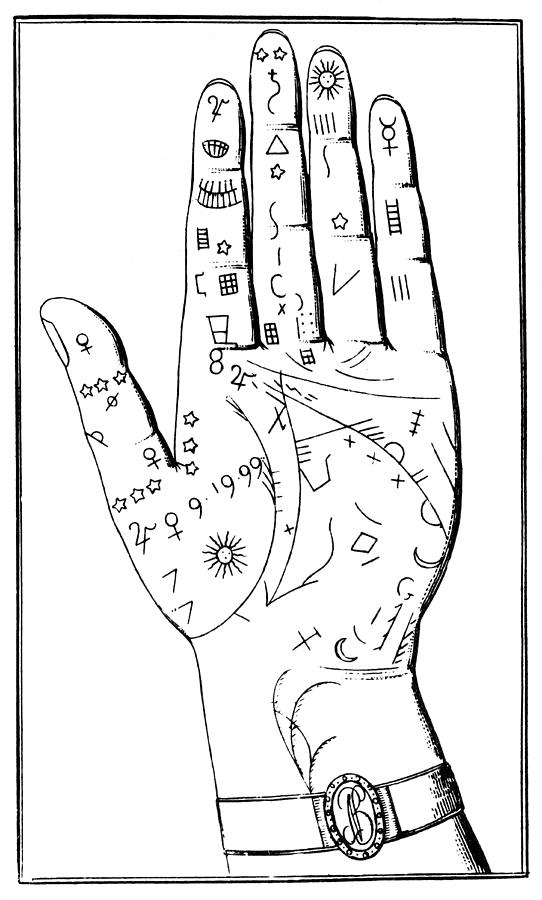 Palmistry, Napoleons Palm Lines, 19th Photograph by Science Source ...