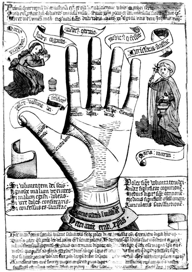 Palmistry, Palm Lines, 1446 Photograph by Science Source