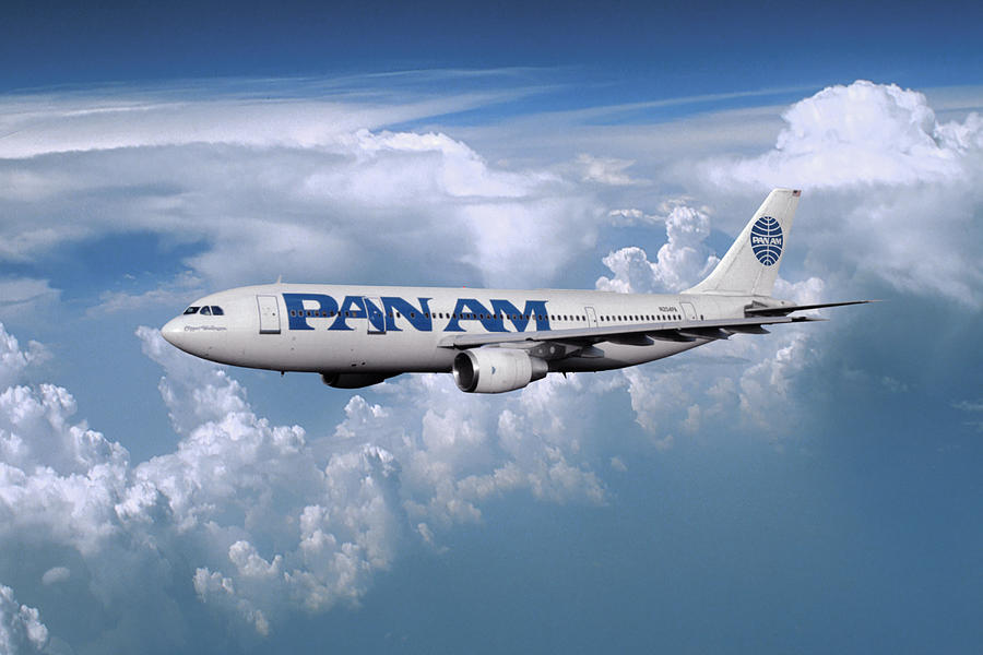 Pan American Airbus A300B4-203 Mixed Media by Erik Simonsen